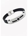 PULSERA NEOPRENO CON ACERO INOXIDABLE Y PLACA CON DISEÑO