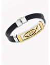 PULSERA NEOPRENO CON ACERO INOXIDABLE Y PLACA CON DISEÑO
