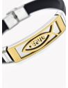 PULSERA NEOPRENO CON ACERO INOXIDABLE Y PLACA CON DISEÑO