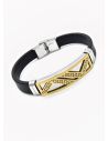 PULSERA NEOPRENO CON ACERO INOXIDABLE Y PLACA CON DISEÑO