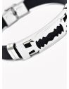 PULSERA NEOPRENO CON ACERO INOXIDABLE Y PLACA CON DISEÑO