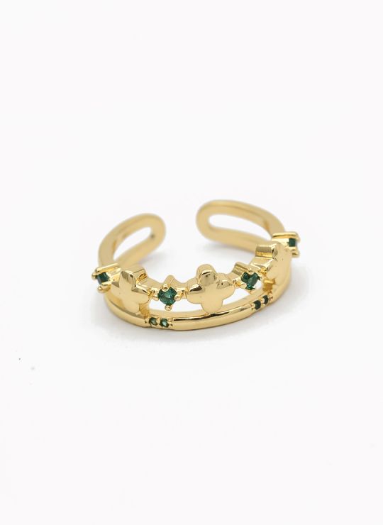 ANILLO GRADUABLE RODIO XUPING YXZ CRISTALES