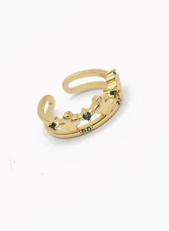 ANILLO GRADUABLE RODIO XUPING YXZ CRISTALES