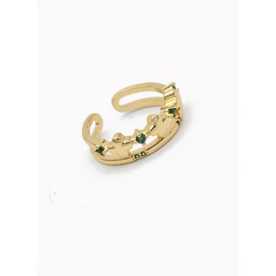 ANILLO GRADUABLE RODIO XUPING YXZ CRISTALES
