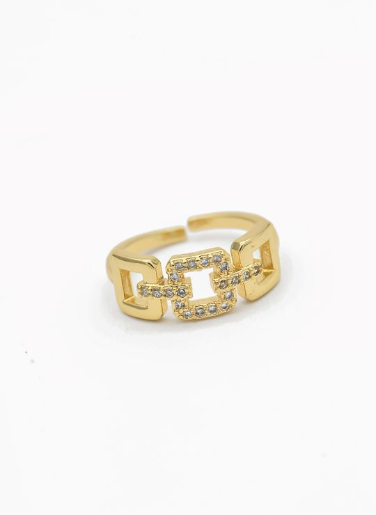 ANILLO GRADUABLE RODIO XUPING YXZ CRISTALES