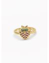 ANILLO GRADUABLE RODIO XUPING YXZ CRISTALES