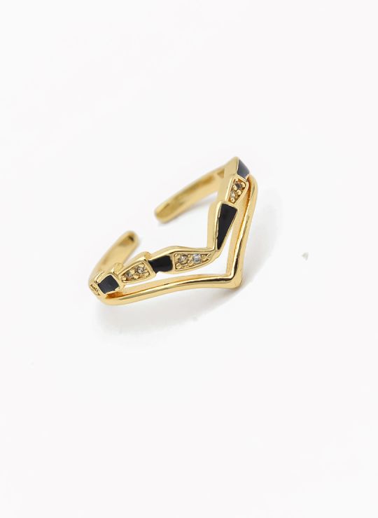 ANILLO GRADUABLE RODIO XUPING YXZ CRISTALES