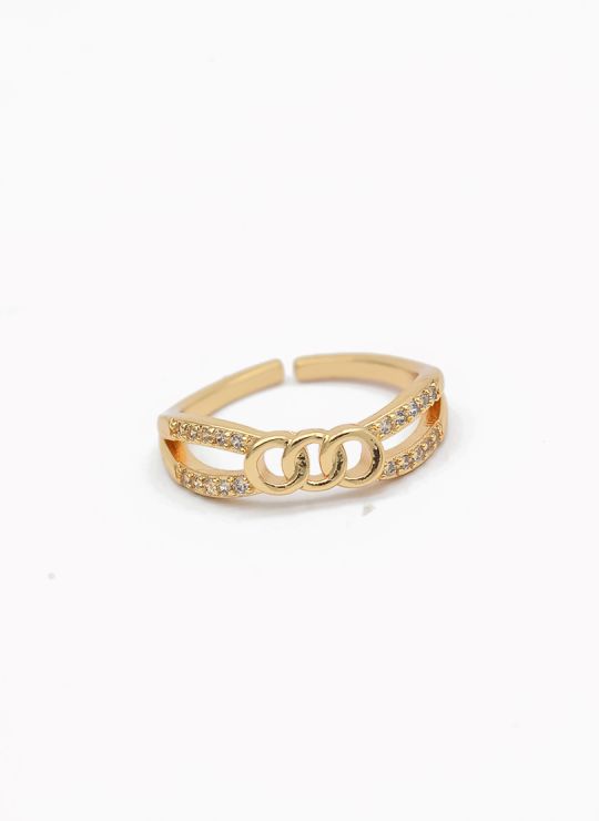 ANILLO GRADUABLE RODIO XUPING YXZ CRISTALES