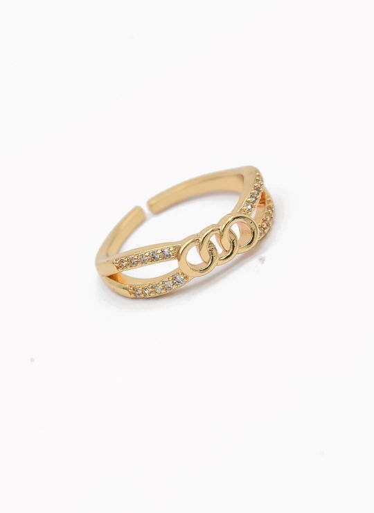 ANILLO GRADUABLE RODIO XUPING YXZ CRISTALES