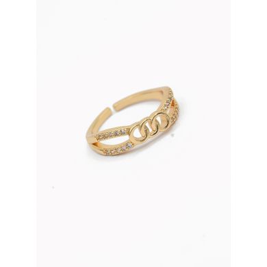 ANILLO GRADUABLE RODIO XUPING YXZ CRISTALES