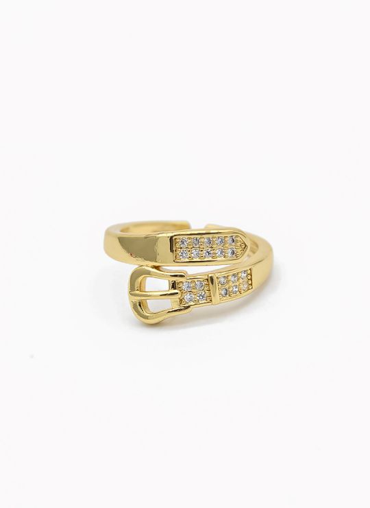 ANILLO GRADUABLE RODIO XUPING YXZ CRISTALES