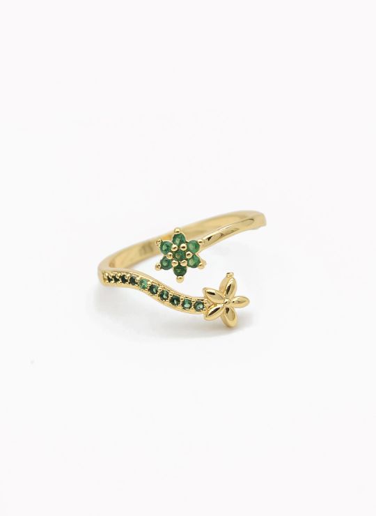 ANILLO GRADUABLE RODIO XUPING YXZ CRISTALES