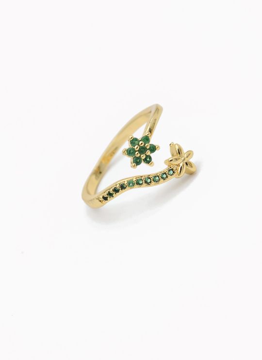 ANILLO GRADUABLE RODIO XUPING YXZ CRISTALES