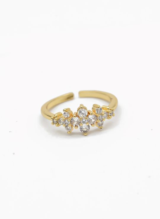 ANILLO GRADUABLE RODIO XUPING YXZ CRISTALES