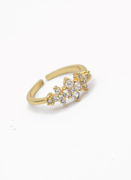 ANILLO GRADUABLE RODIO XUPING YXZ CRISTALES