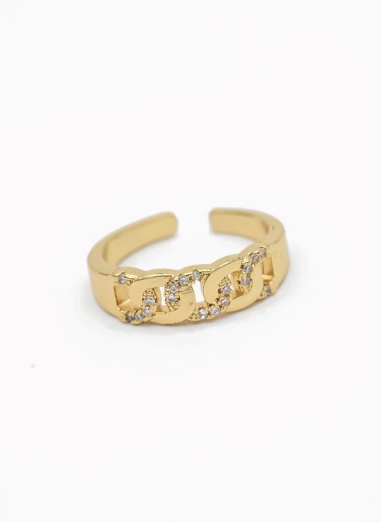 ANILLO GRADUABLE RODIO XUPING YXZ CRISTALES