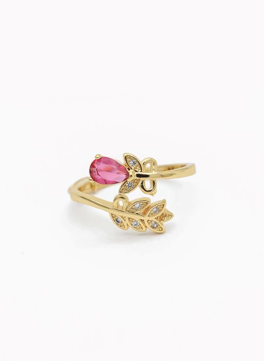 ANILLO GRADUABLE RODIO XUPING YXZ CRISTALES