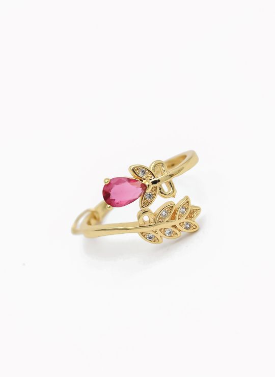 ANILLO GRADUABLE RODIO XUPING YXZ CRISTALES
