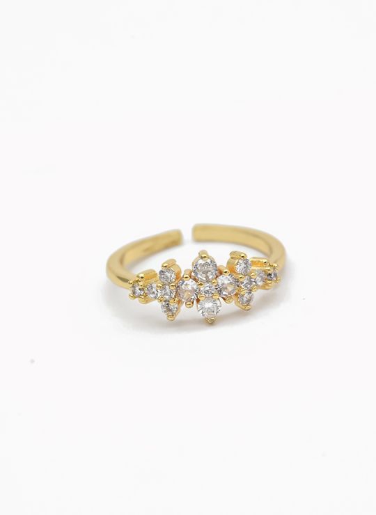 ANILLO GRADUABLE RODIO XUPING YXZ CRISTALES