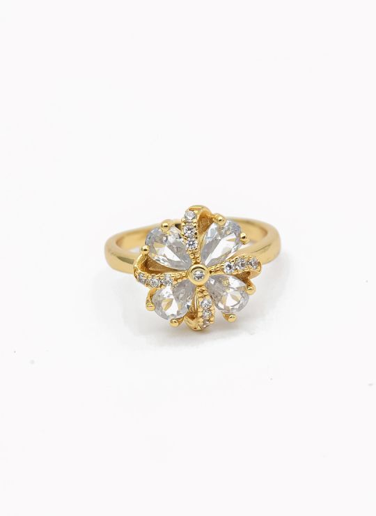 ANILLO GRADUABLE RODIO XUPING YXZ CRISTALES