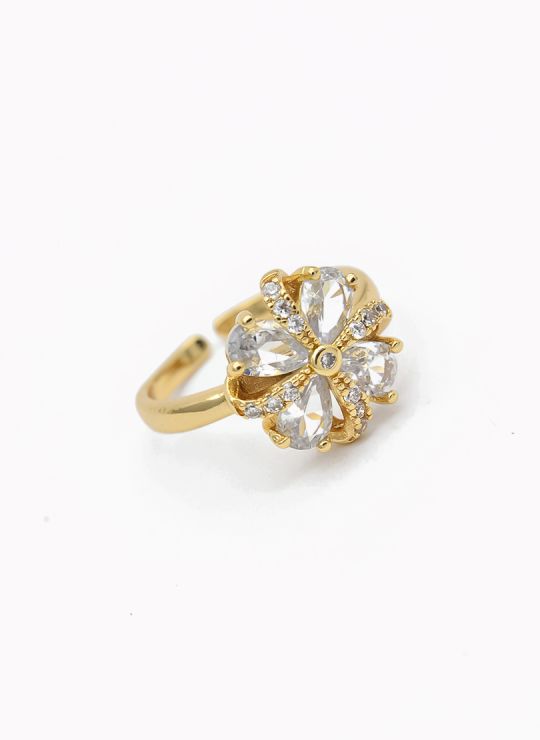 ANILLO GRADUABLE RODIO XUPING YXZ CRISTALES
