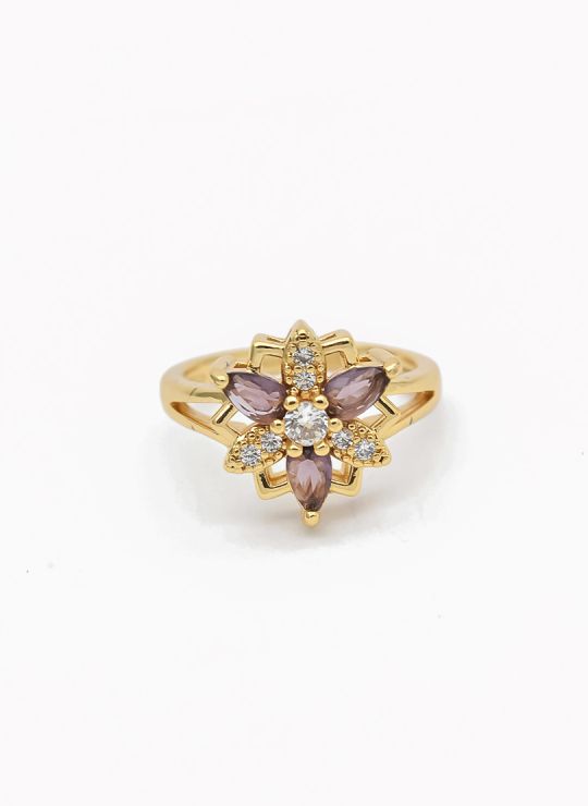 ANILLO GRADUABLE RODIO XUPING YXZ CRISTALES