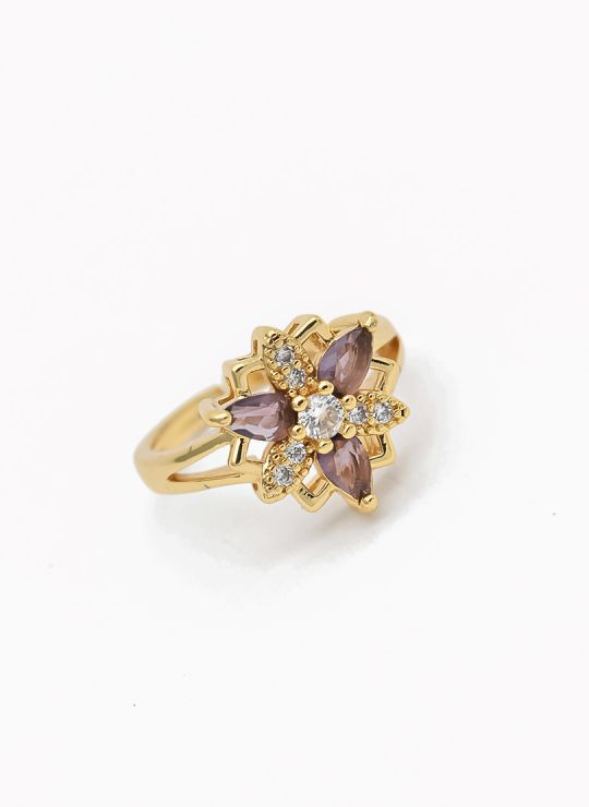 ANILLO GRADUABLE RODIO XUPING YXZ CRISTALES