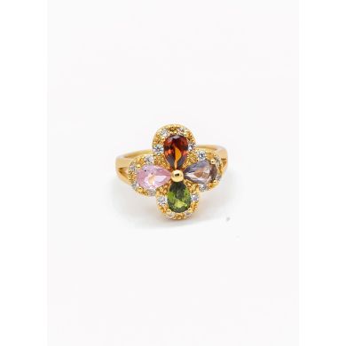 ANILLO GRADUABLE RODIO XUPING YXZ CRISTALES
