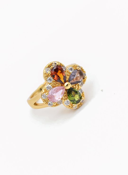 ANILLO GRADUABLE RODIO XUPING YXZ CRISTALES