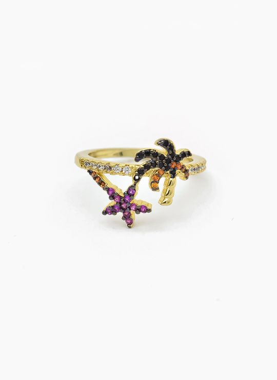 ANILLO GRADUABLE RODIO XUPING YXZ CRISTALES