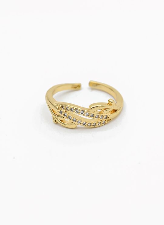 ANILLO GRADUABLE RODIO XUPING YXZ CRISTALES