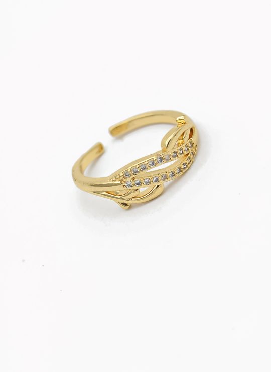 ANILLO GRADUABLE RODIO XUPING YXZ CRISTALES