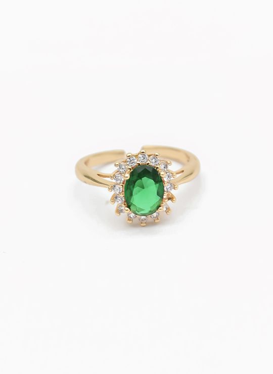 ANILLO GRADUABLE RODIO XUPING YXZ CRISTALES