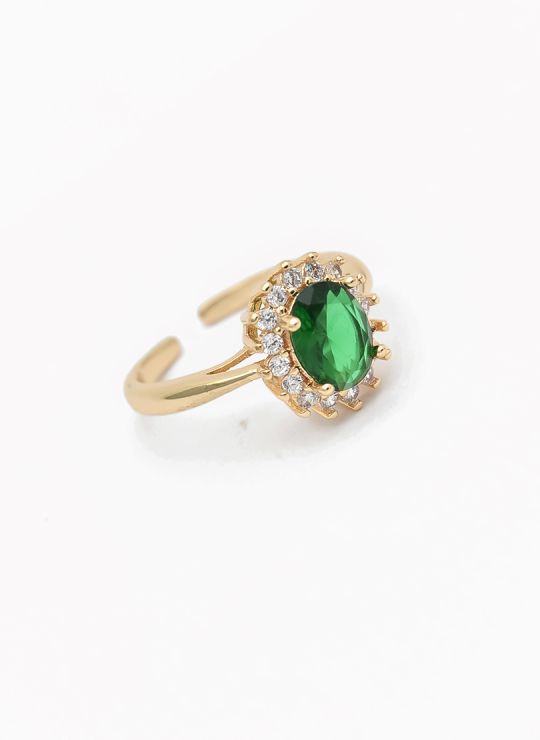 ANILLO GRADUABLE RODIO XUPING YXZ CRISTALES