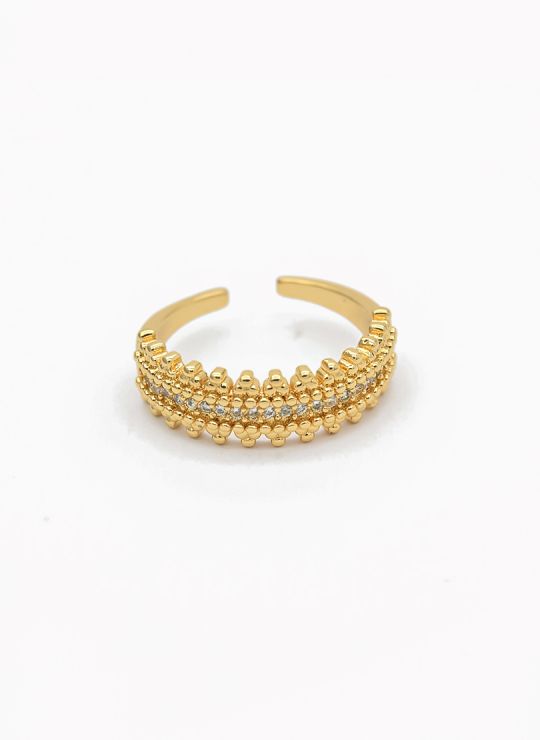 ANILLO GRADUABLE RODIO XUPING YXZ CRISTALES
