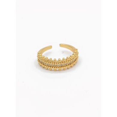 ANILLO GRADUABLE RODIO XUPING YXZ CRISTALES