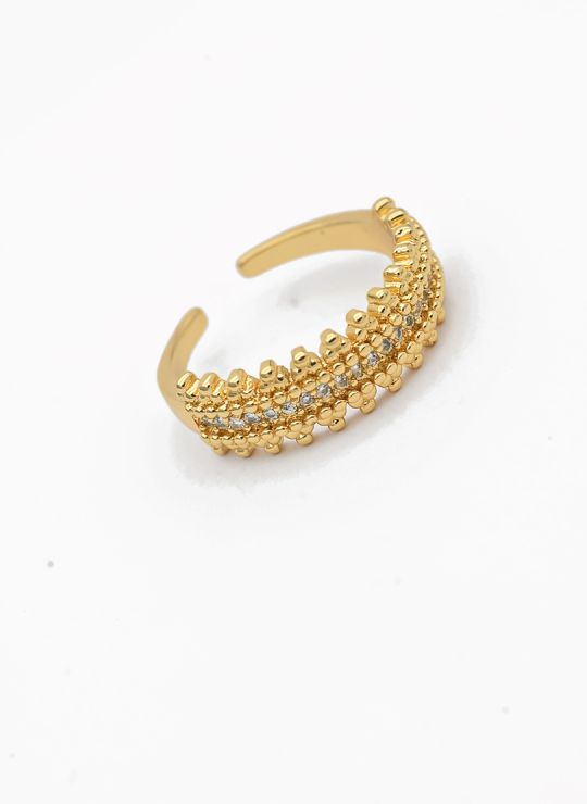 ANILLO GRADUABLE RODIO XUPING YXZ CRISTALES