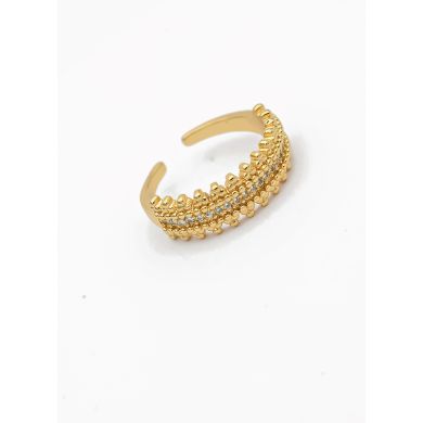 ANILLO GRADUABLE RODIO XUPING YXZ CRISTALES