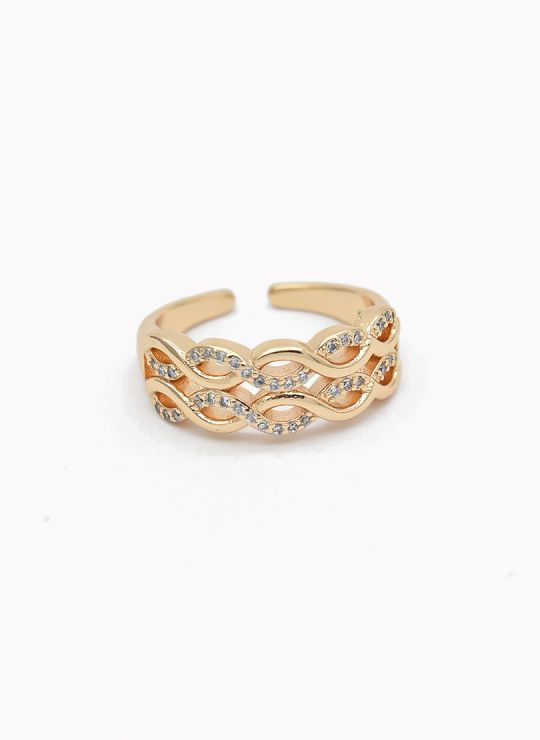 ANILLO GRADUABLE RODIO XUPING YXZ CRISTALES