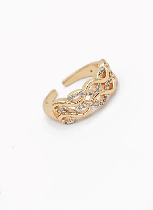 ANILLO GRADUABLE RODIO XUPING YXZ CRISTALES
