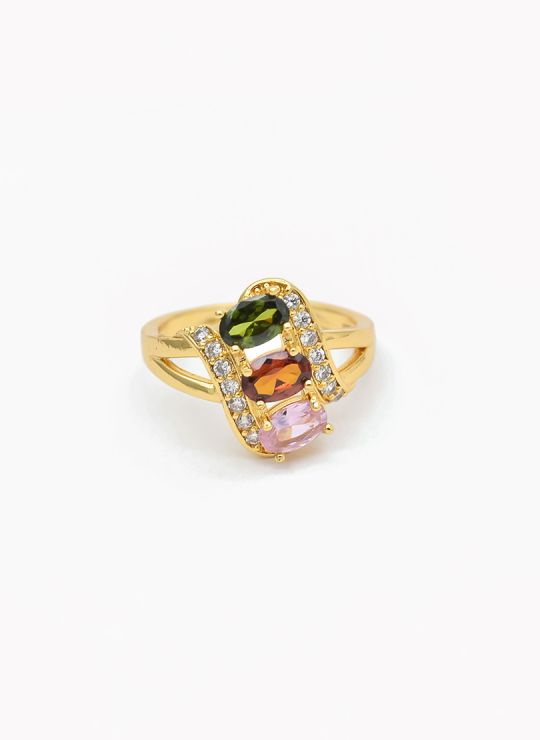 ANILLO GRADUABLE RODIO XUPING YXZ CRISTALES