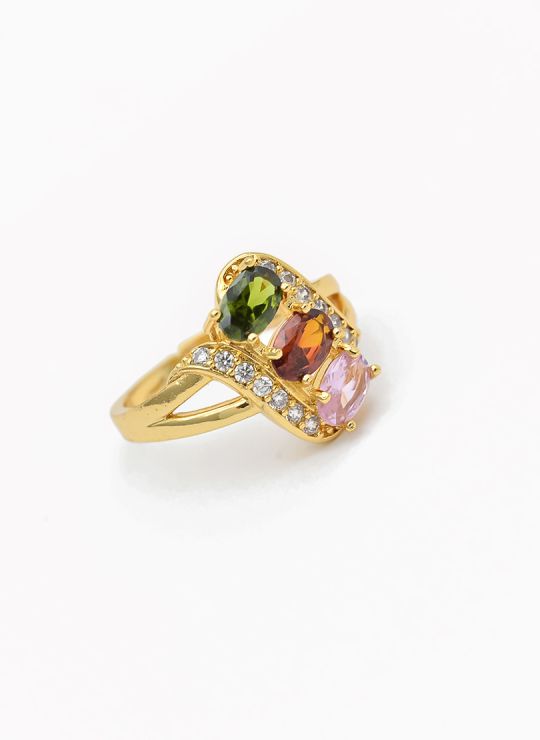 ANILLO GRADUABLE RODIO XUPING YXZ CRISTALES