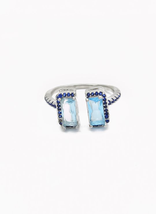 ANILLO GRADUABLE RODIO XUPING YXZ CRISTALES