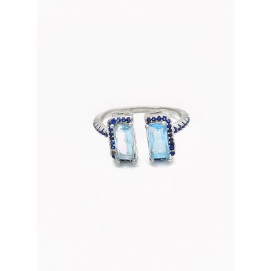 ANILLO GRADUABLE RODIO XUPING YXZ CRISTALES