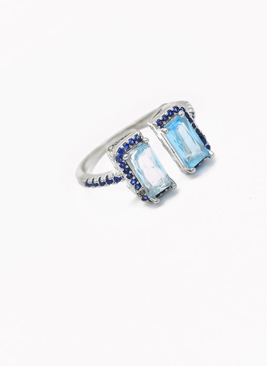 ANILLO GRADUABLE RODIO XUPING YXZ CRISTALES