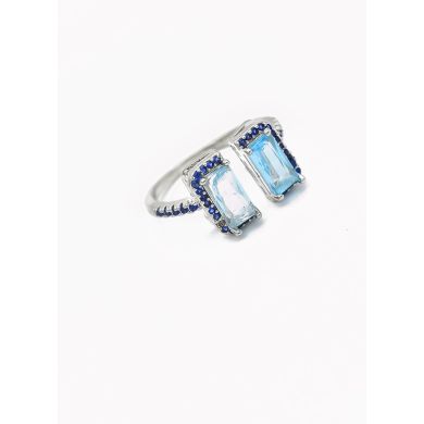 ANILLO GRADUABLE RODIO XUPING YXZ CRISTALES