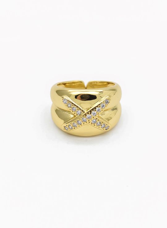 ANILLO GRADUABLE RODIO XUPING YXZ CRISTALES