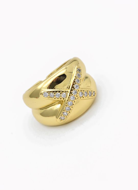 ANILLO GRADUABLE RODIO XUPING YXZ CRISTALES