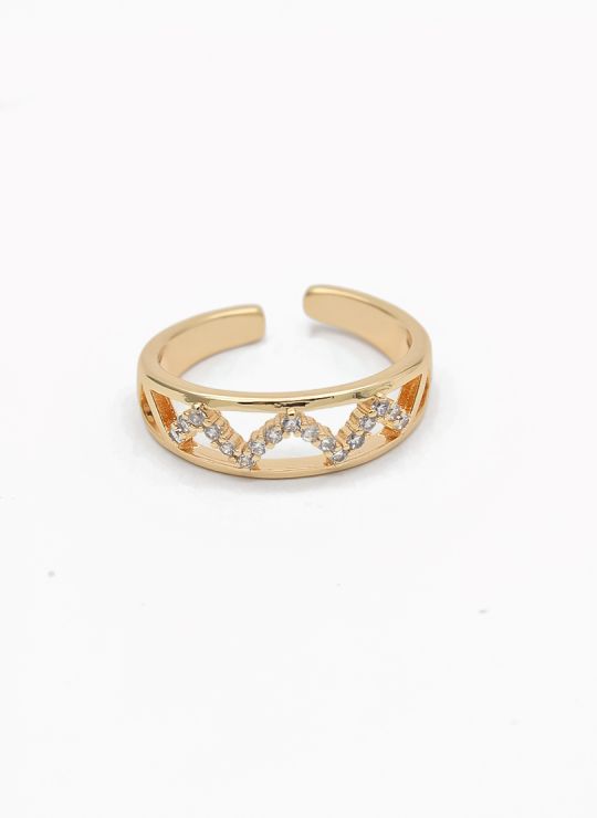 ANILLO GRADUABLE RODIO XUPING YXZ CRISTALES