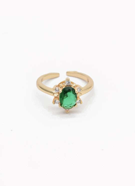 ANILLO GRADUABLE RODIO XUPING YXZ CRISTALES